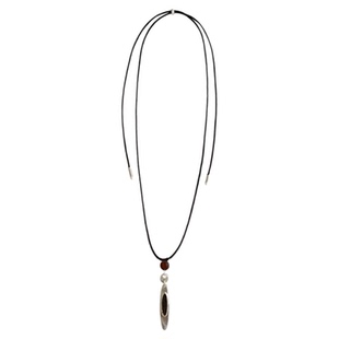 长款陨石水滴吊坠项链女轻奢小众设计高级感两戴圆盘毛衣链锁骨链