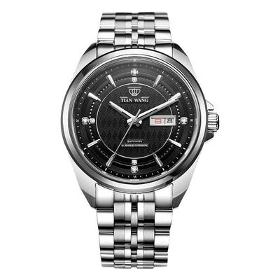 天王男士商务大表盘机械表