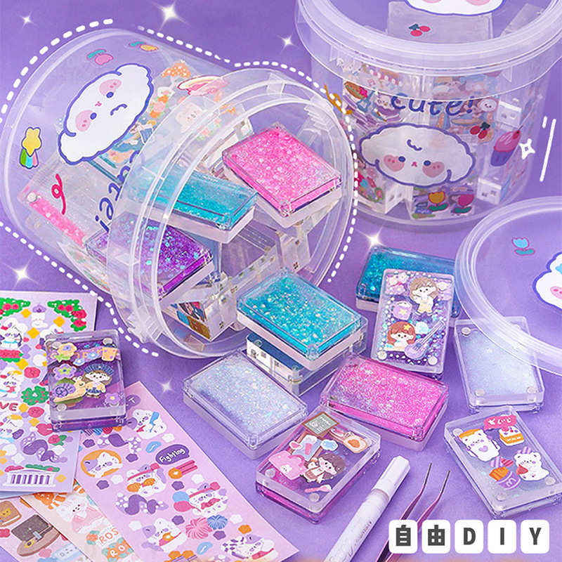 流麻亚克力板咕卡大冰桶麻将磁吸咕卡砖套装桶透明小冰块高颜值亚