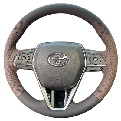 适用丰田凯美瑞亚洲龙手缝方向盘套雷凌卡罗拉锐放/荣放手缝把套