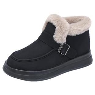 泰和源冬季女防滑软底舒适休闲时尚短靴防风加厚加绒抗寒保暖棉靴