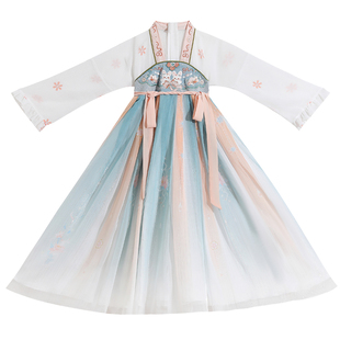 女童春秋款汉服2026新款儿童春装襦裙小女孩中国风超仙唐装连衣裙