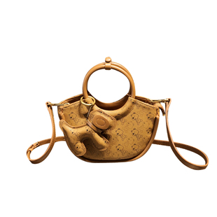 香港品牌包包女式2025新款高级感手提菜篮子包真皮单肩斜挎托特包