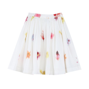 pusumede 艺术花卉 碎花半身裙女设计感中长款蓬蓬裙小众a字伞裙