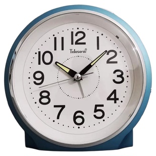 天王星经典闹钟简约时钟儿童卧室静音床头钟学生用老人专用石英钟