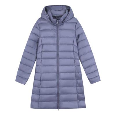 轻薄羽绒服女中长款红色妈妈外套