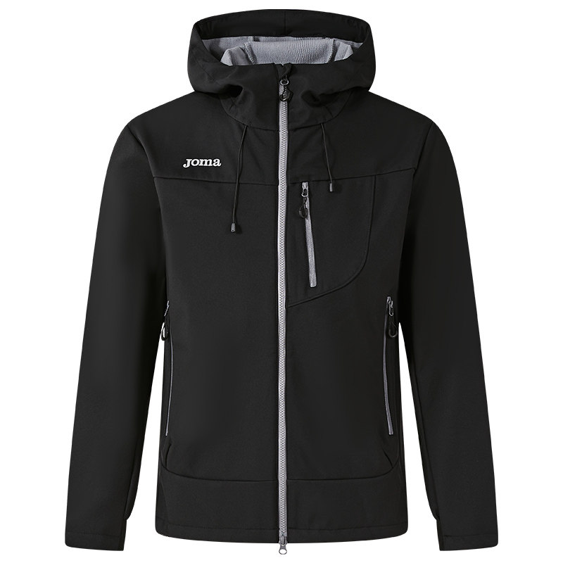 Joma26秋冬新款加绒软壳外套男女同款通勤防泼水防风连帽外套通勤