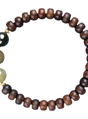 合慕伊利安沉香手串南红转运礼物