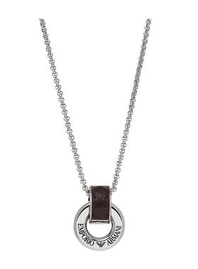 阿玛尼鹰标系列银环项链