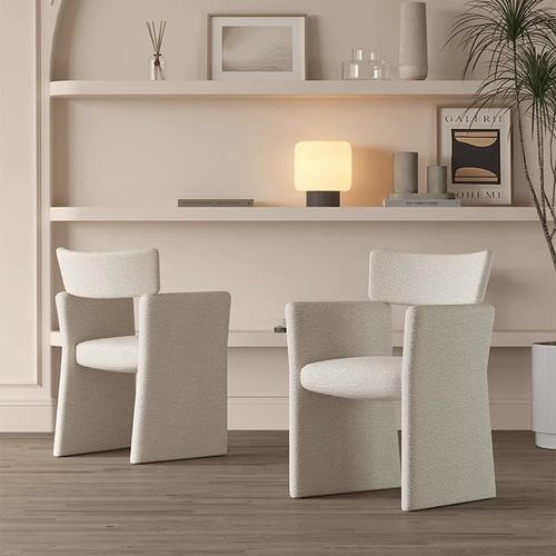 北欧设计师餐椅意式极轻洽谈奢两休闲风接待单人一桌椅简寂侘沙发