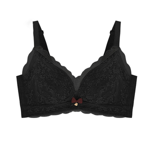 古蒂花文胸森系蕾丝轻乳棉聚拢AB杯上薄下厚中厚小胸显大内衣3016
