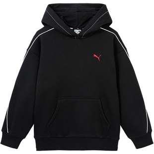 PUMA彪马官方童装新款儿童男童秋冬长袖卫衣套头连帽潮酷加绒上衣