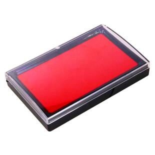 快干印台红蓝黑色长方形大号速干印泥盒印台办公财务盖章圆形印台