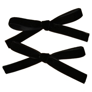 秋冬基础简约丝绒蝴蝶结发夹边夹侧边双马尾发饰卡子2025新款碎发