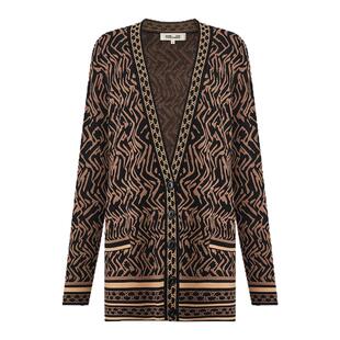 [提花工艺]DVF2025秋冬新款针织提花科莫花呢针织衫开衫WC3T003