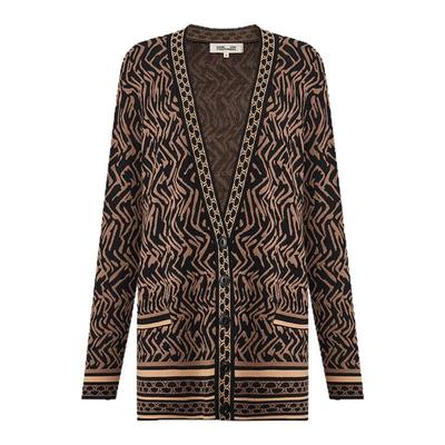 DVF科莫花呢图案针织衫