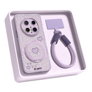 适用华为mate70手机壳mate60pro保护套80promax新款50的40外壳30后+女Air镜头全包硅胶挂绳磁吸支架油画爱心