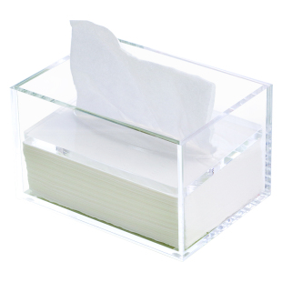 亚克力纸巾盒简约客厅家用透明抽纸盒餐厅酒店办公餐巾纸收纳盒