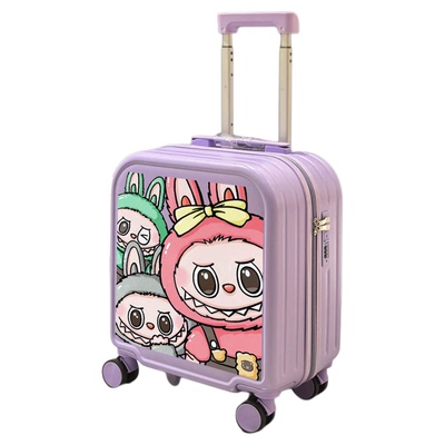 拉布布labubu卡通爆款儿童登机箱
