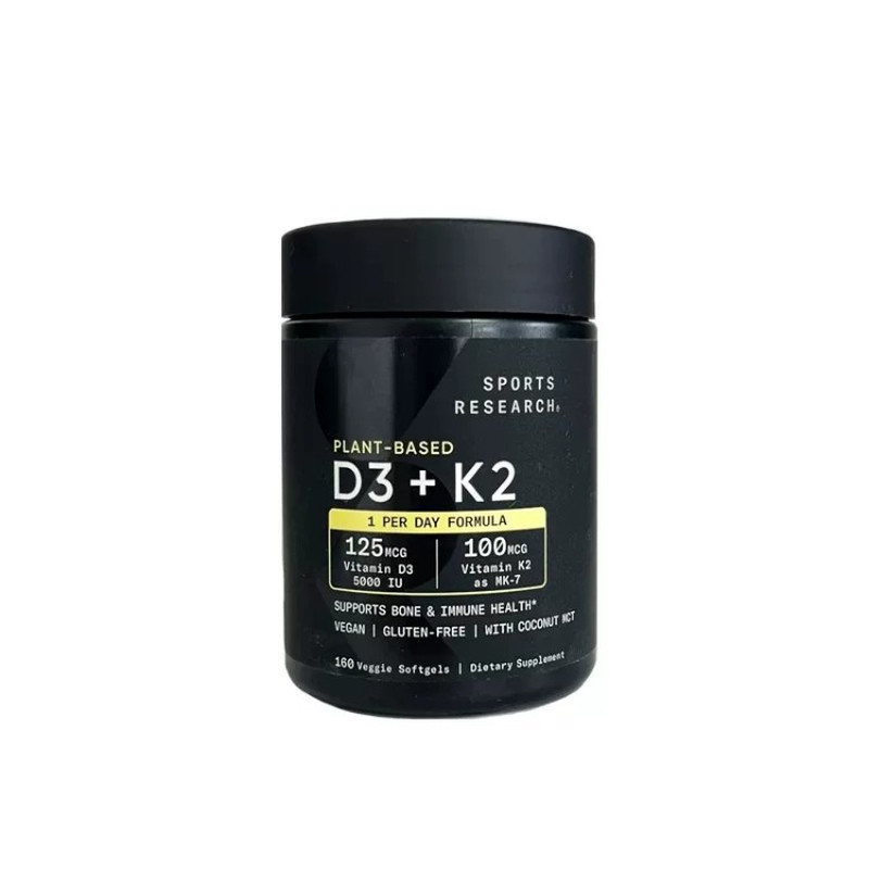 SportsResearch维生素D3K2 5000IU黑金鱼油omega3 DHA磷脂高浓度