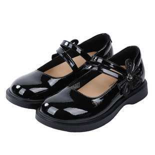 Dr.Kong江博士2025秋季单鞋演出鞋公主皮鞋礼仪鞋黑色女童皮鞋