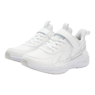 361童鞋男童皮面防水跑步鞋儿童防滑运动鞋白色2026春季K72543510