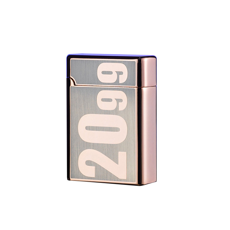 晨龙CL-2099充气红火创意前滚点火防风电子感应直冲打火机
