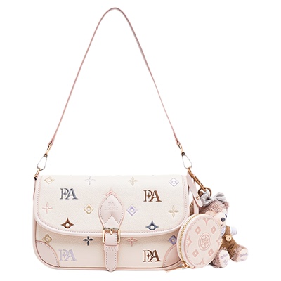 Daphne/达芙妮时尚可爱单肩包甜美风斜挎包女士通勤法棍包包25012