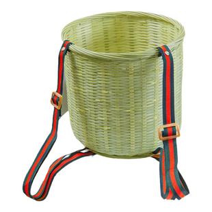 竹编背篓竹篓筐圆形收纳筐采摘茶叶筐表演舞蹈首具承重力强大中小