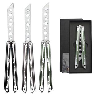 地铁逃生女生危险流浪者杀手花式高级蝴蝶折叠训练习刀冷风未开刃