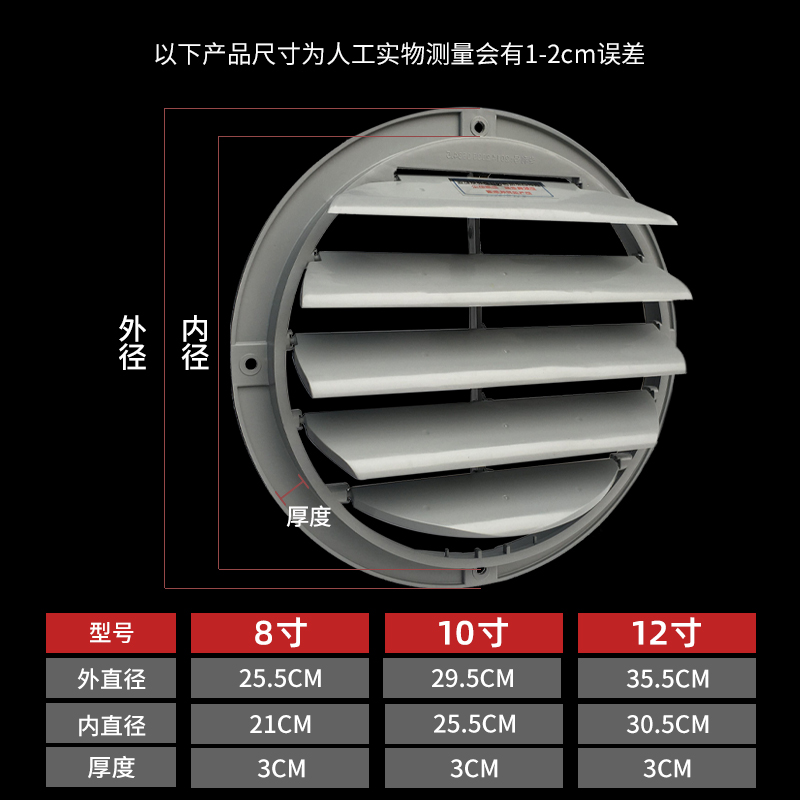 外墙罩百叶窗出风口抽风机防风罩防雨罩排气扇排气口出风罩排风罩