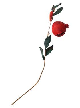 香云纱装饰石榴花插花