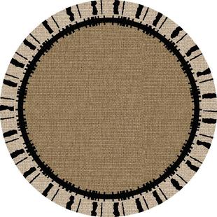 圈绒圆形地毯中古风客厅书房摇椅垫转椅垫衣帽间卧室床边地垫耐脏