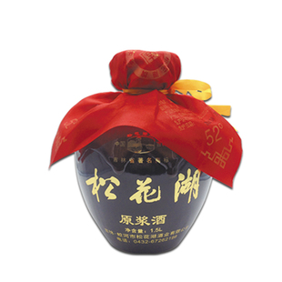 52度 松花湖原浆酒 纯粮固态老酒 坛装酒 高粱大曲白酒1.5L