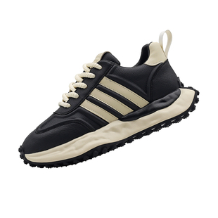 三条杠男鞋黑白复古溶解鞋经典百搭款运动阿甘鞋男款冬季加绒棉鞋