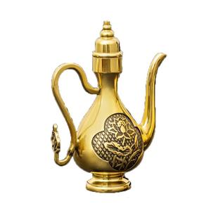 纯黄铜酒壶仿古摆件家用财神家用酒具招财供佛水壶水杯佛具用品