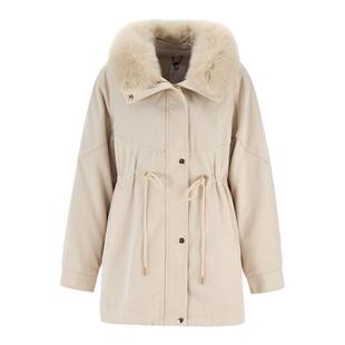 Lucidy鲁思蒂派克羽绒服女冬季2024年新款中长款时尚白鸭绒外套