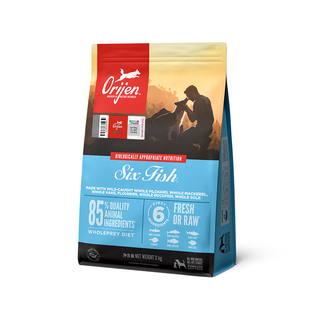 【官方旗舰】Orijen渴望六种鱼狗粮成幼犬通用进口鱼油全犬粮2kg