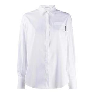BC/BRUNELLO CUCINELLI 女士系扣简约长袖衬衫银泰301604