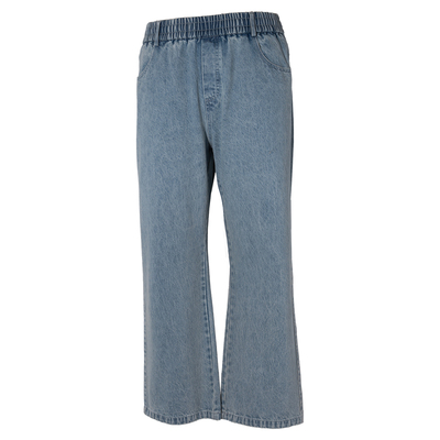 LOADMIND宽松直筒原色微喇牛仔裤