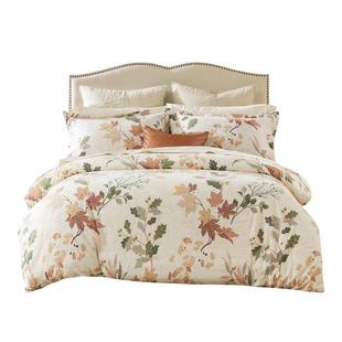 Harbor House枫叶磨毛四件套美式家纺床品纯棉长绒棉床单床笠加厚