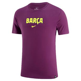 天朗足球 Nike/耐克巴萨男子足球运动休闲文化短袖T恤HQ8416-595