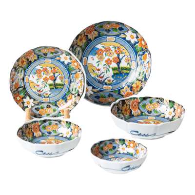 小鹿田烧进口宫廷风陶瓷碗碟套装