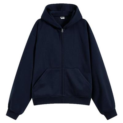 小尼力复古纯色拉链卫衣