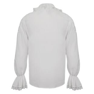 小破亚文化 DEVIL FASHION 恶魔时尚男装复古休闲哥特V领雪纺衬衫