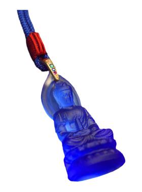 古法男女琉璃吊坠药师佛