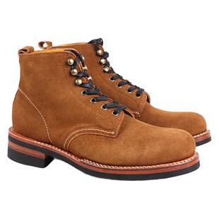 固特异牛皮大逃亡工装靴沙漠靴黄反毛真皮户外休闲高帮皮鞋马丁靴