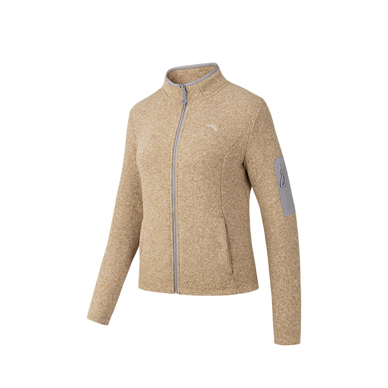 安踏火壳Polartec立领粗针抓绒衣