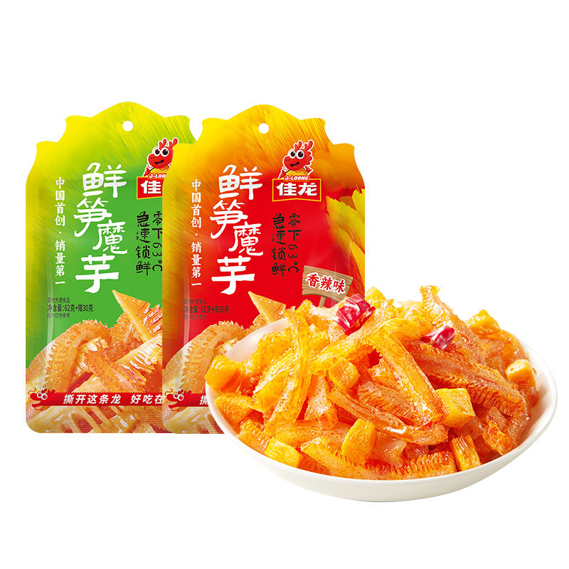 佳龙鲜笋魔芋爽素毛肚零食小吃