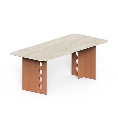 出乎生活时光餐桌樱桃木岩板台面